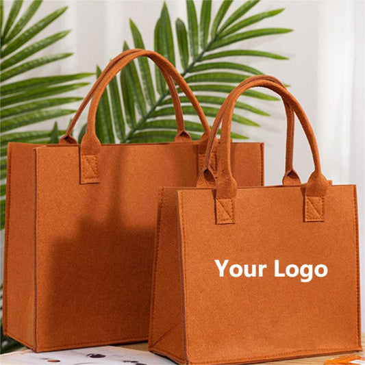 custom felt tote bag