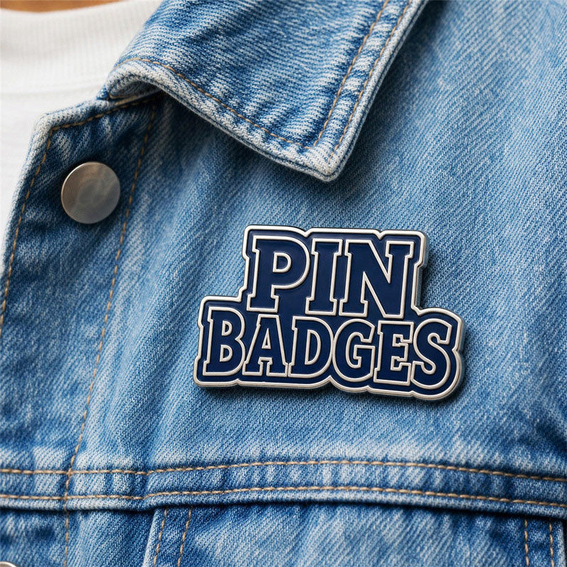 Custom pin badges used for uniforms, events, clubs, teams, and branded promotional accessories