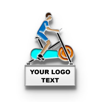 Cycling Pin with Custom Logo