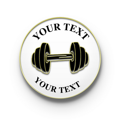 Custom Fitness Merit Badge with Your Text