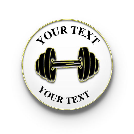 Fitness Pin with Custom Text