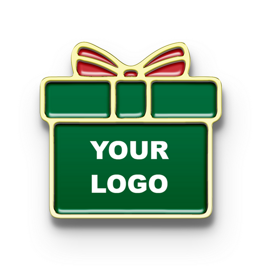 Custom Gift Box Pin with Your Logo for Christmas