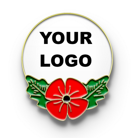 Custom Remembrance Poppy Badge with Your Logo