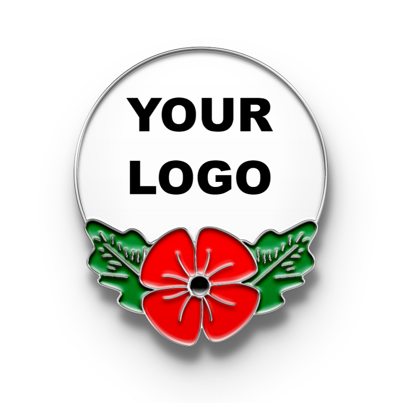 Custom Remembrance Poppy Badge with Your Logo