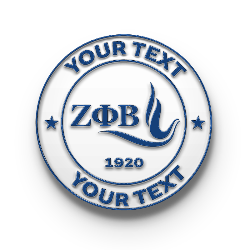 Custom Zeta Phi Beta Dove Pin with Your Text