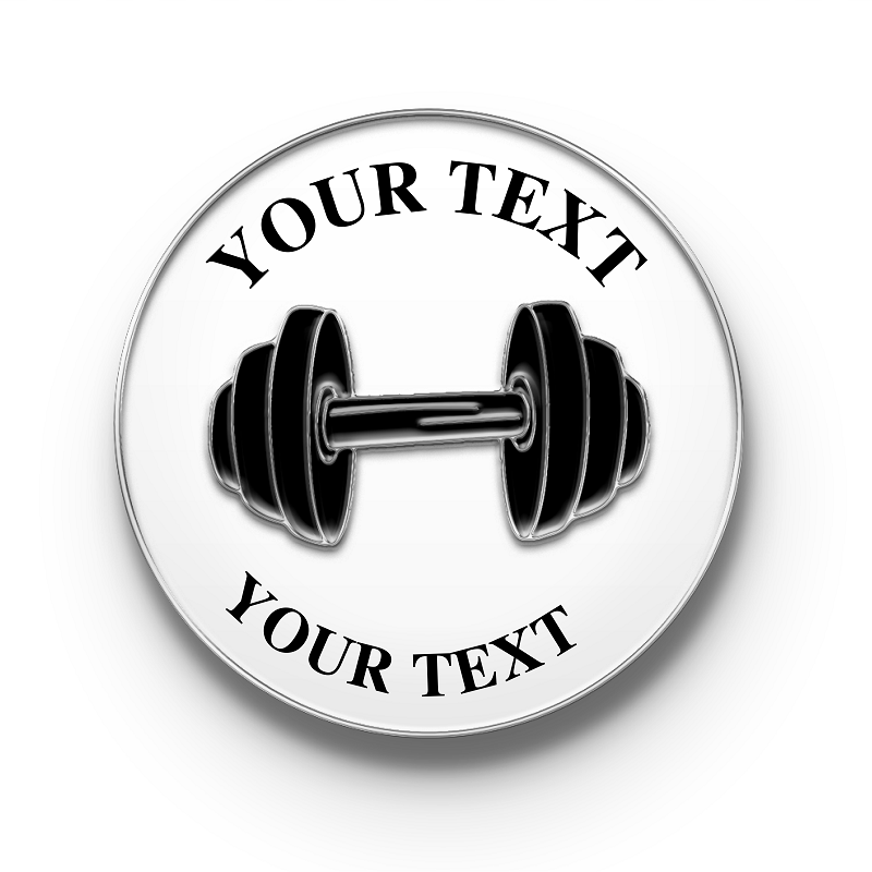 Custom Fitness Merit Badge with Your Text