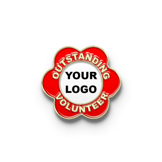 Volunteer Pins with Custom Center Logo