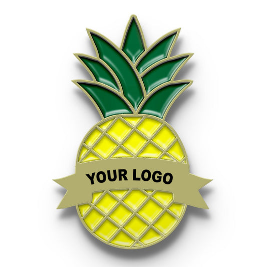 Custom Pineapple Pins with Your Logo