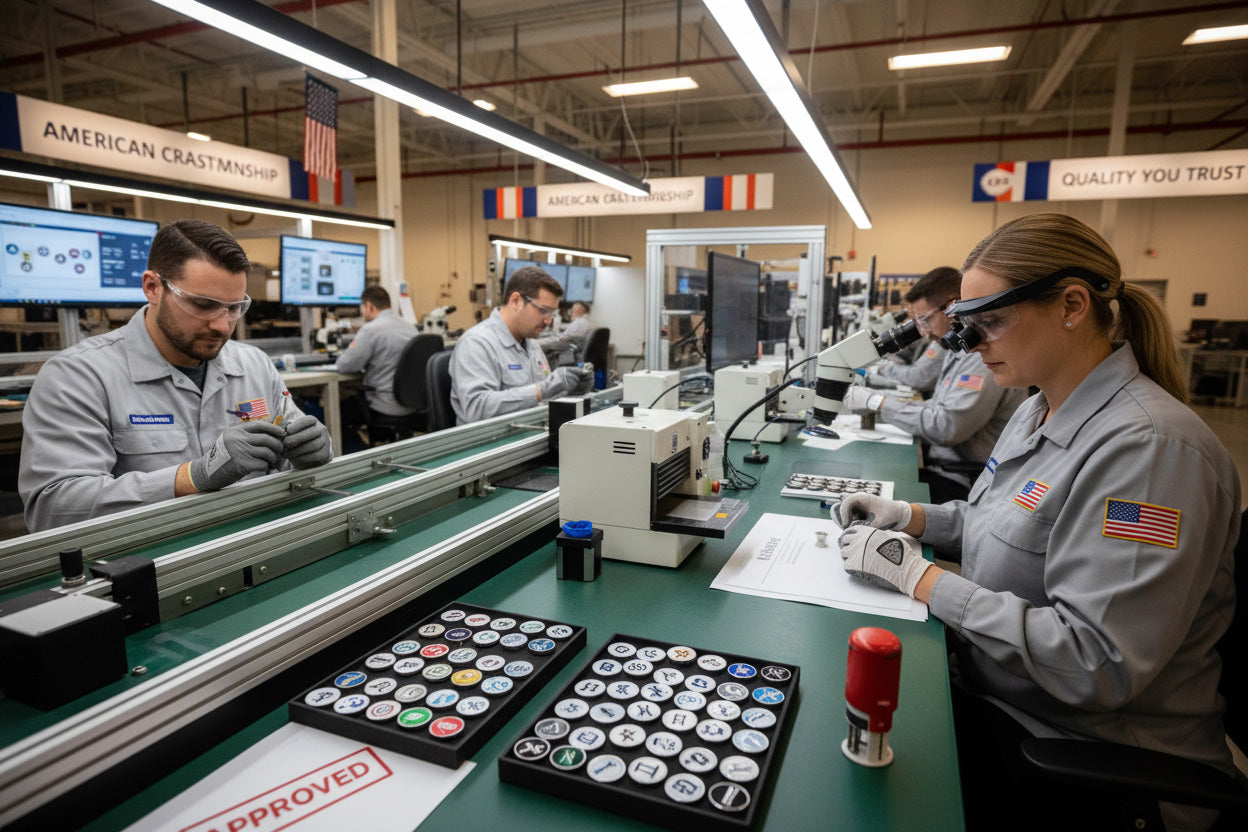 Confirm Design, Wait for Production
After your golf ball markers final design are approved, our American workers start production. You’ll receive updates during the process.