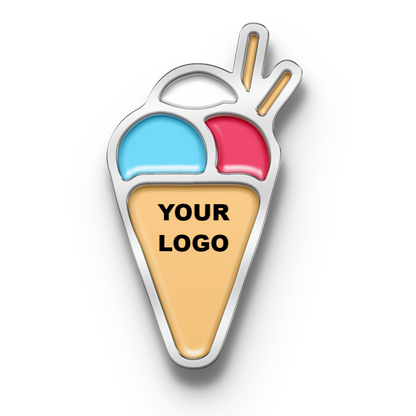 Custom Cute Ice Cream Pin with Your Logo