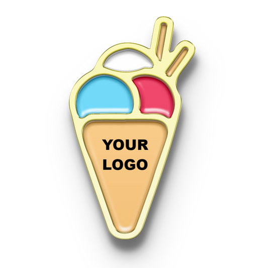 Custom Cute Ice Cream Pin with Your Logo