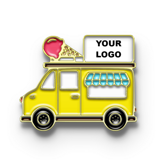 Custom Cute Ice Cream Truck Pin with Your Logo