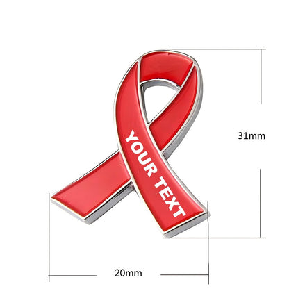 Custom Awareness Ribbon Pin with Your Logo