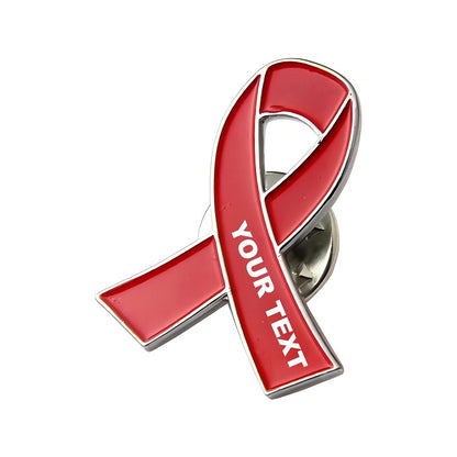 Custom Awareness Ribbon Pin with Your Logo