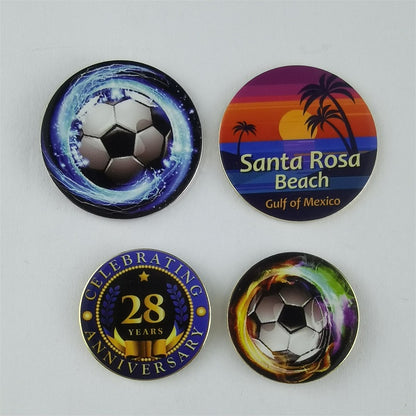 uv printed pins - round