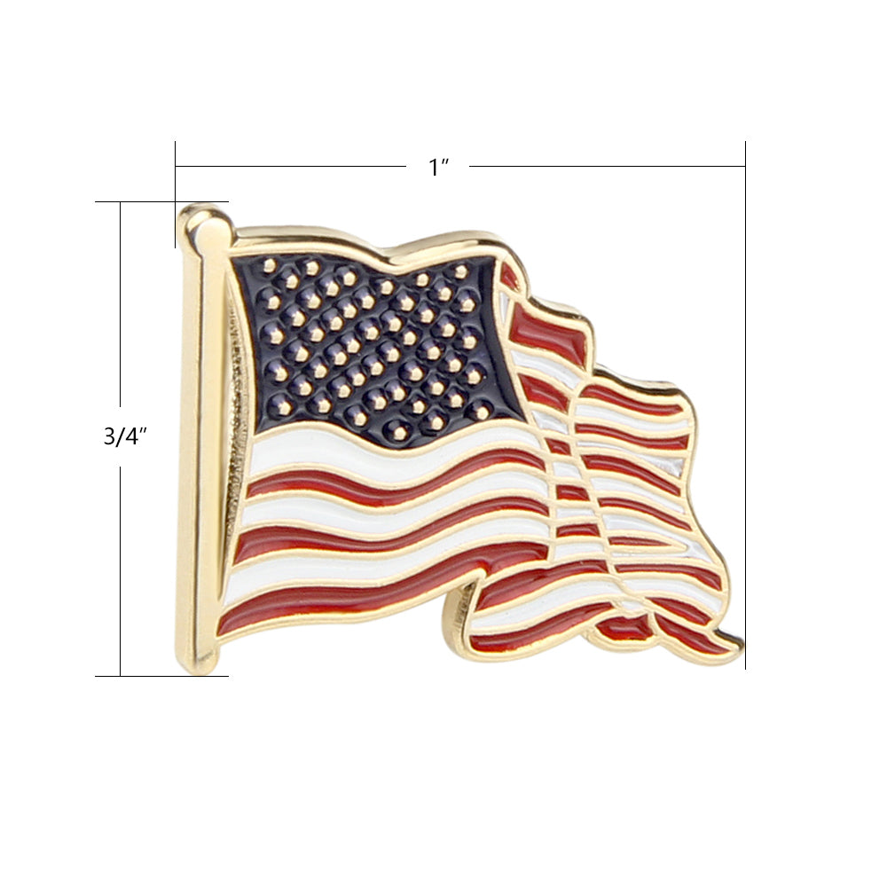 Anstecknadeln mit amerikanischer Flagge