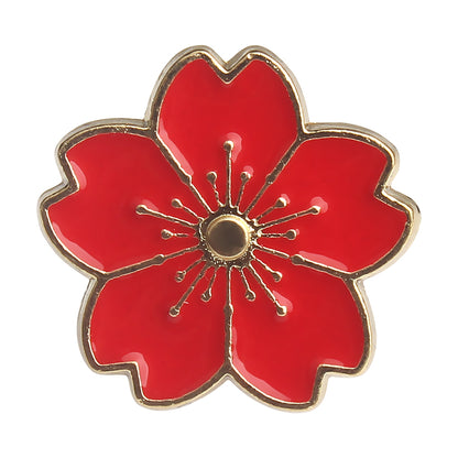 red cherry blossom pins