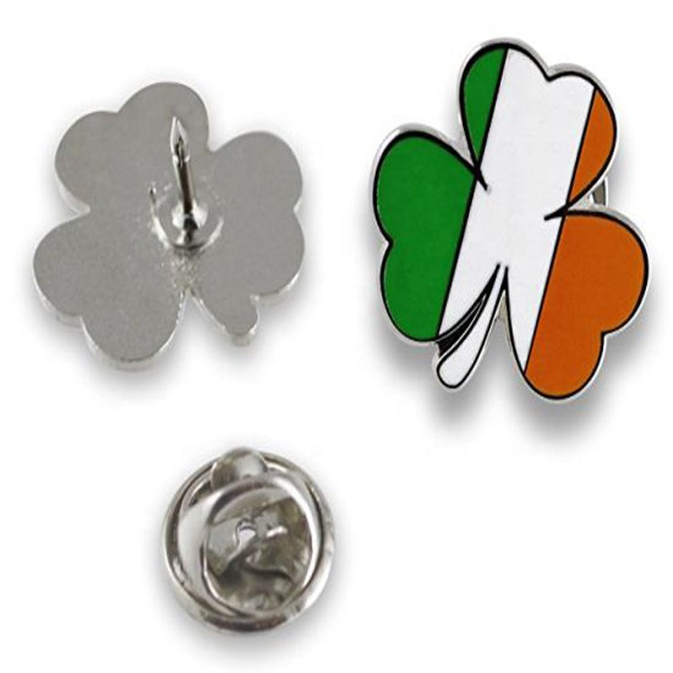 Clover lucky Irish hard enamel shamrock lapel pins