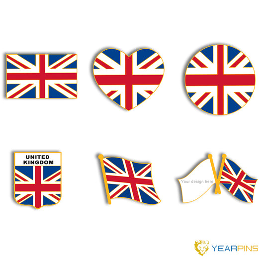 Emaille-Pin mit Flagge des Vereinigten Königreichs 