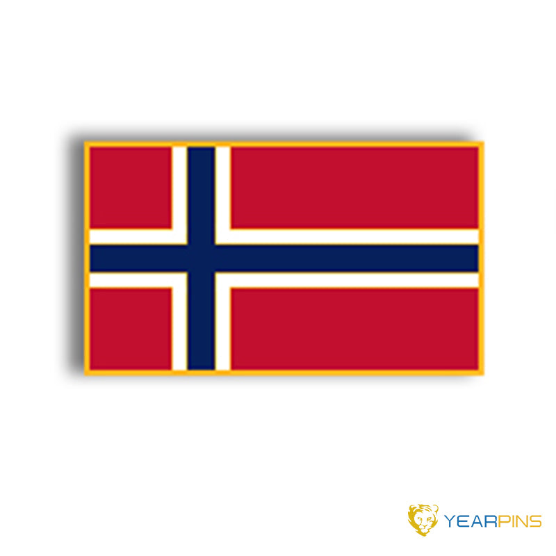 Spilla smaltata bandiera Norvegia 