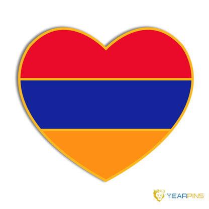 Armenia Heart Flag pin