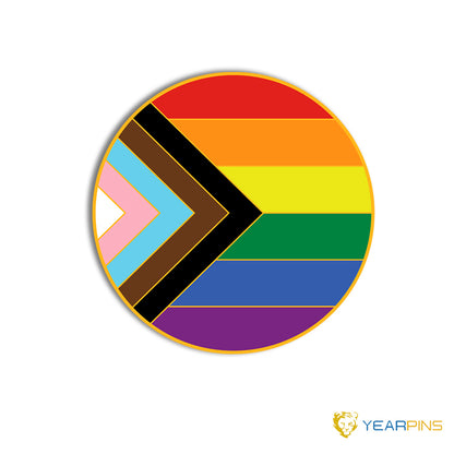 Spilla smaltata LGBT Progress Pride 