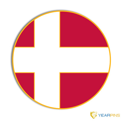 Spilla smaltata bandiera Danimarca 