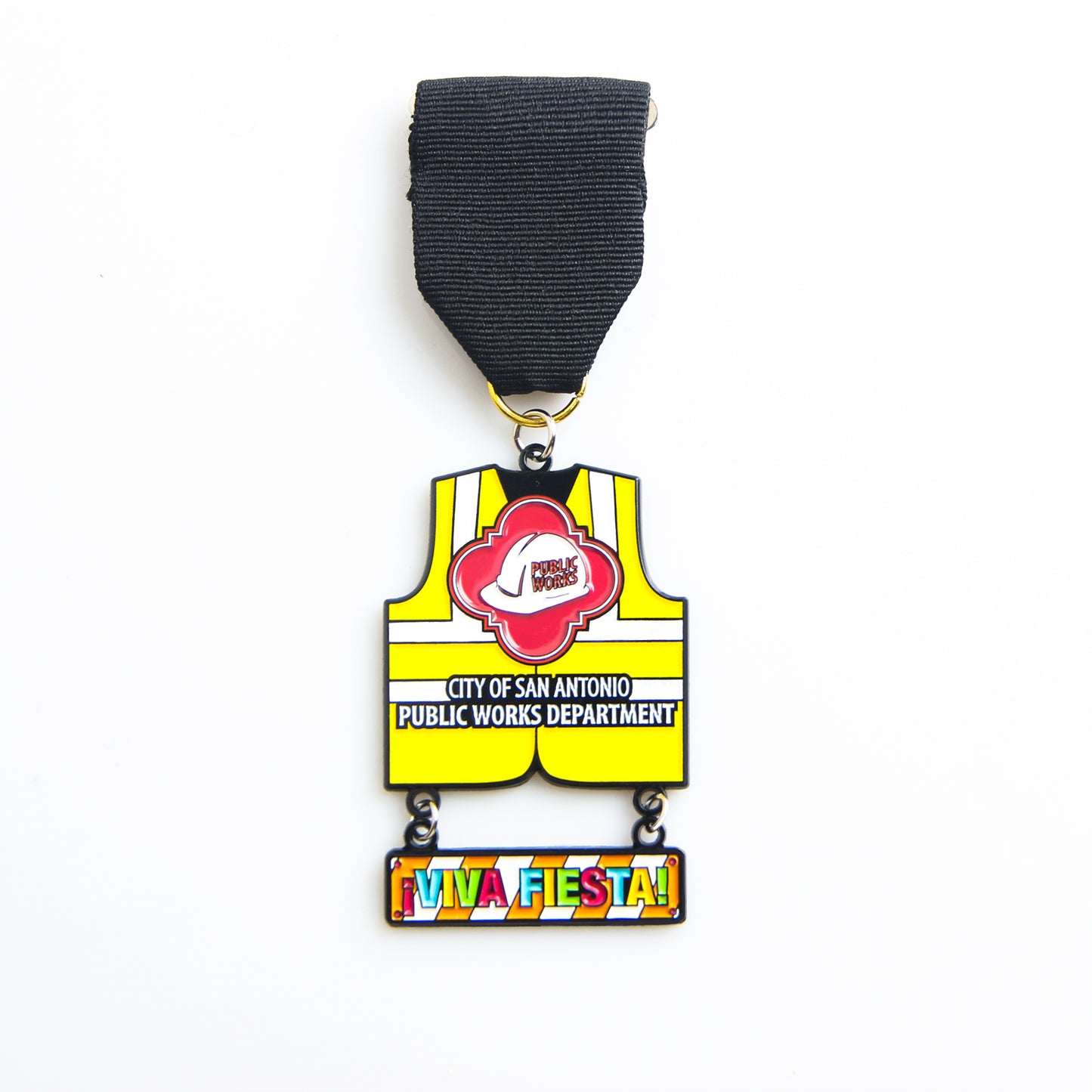 Custom Fiesta medals with a long danglers