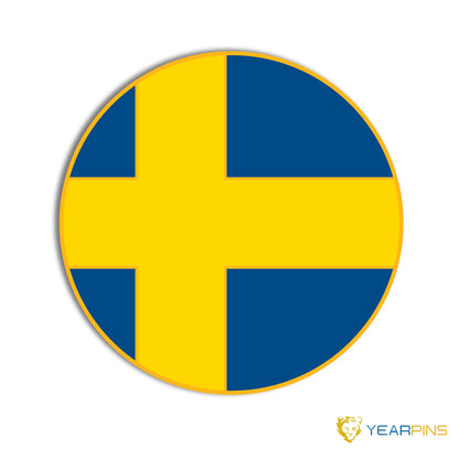 Spilla smaltata bandiera Svezia 