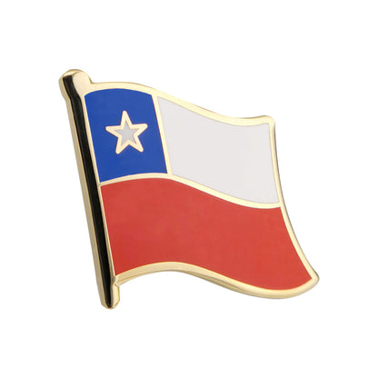 Anstecknadeln mit chilenischer Flagge aus harter Emaille 