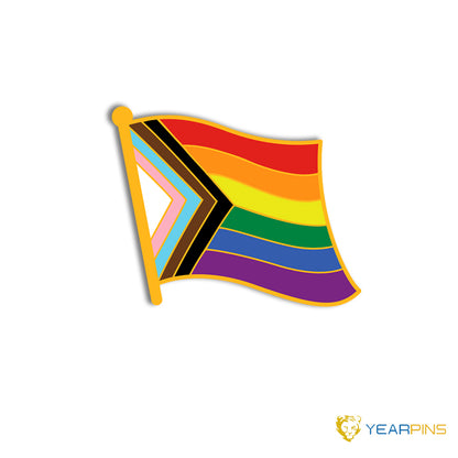 Spilla smaltata LGBT Progress Pride 
