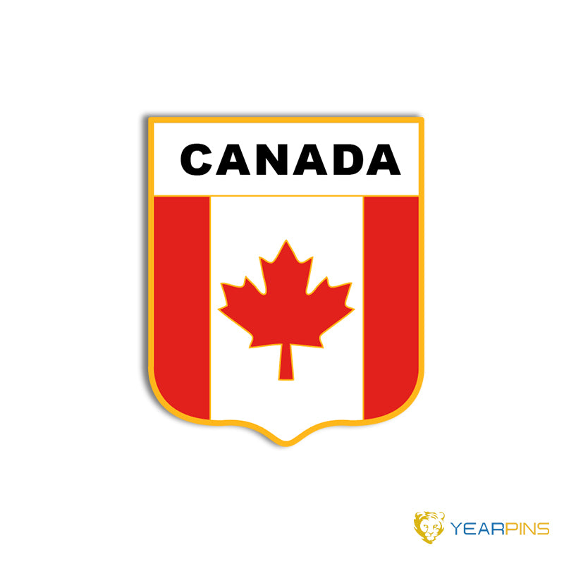 Shield Canada flag pin