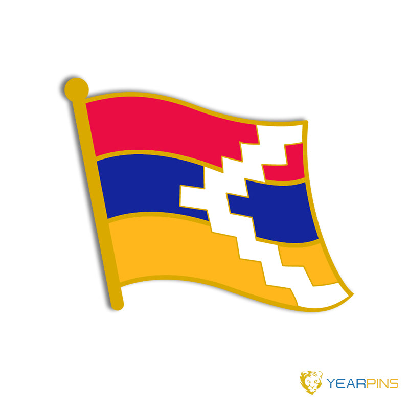 Spilla smaltata con bandiera della Repubblica del Nagorno-Karabakh 