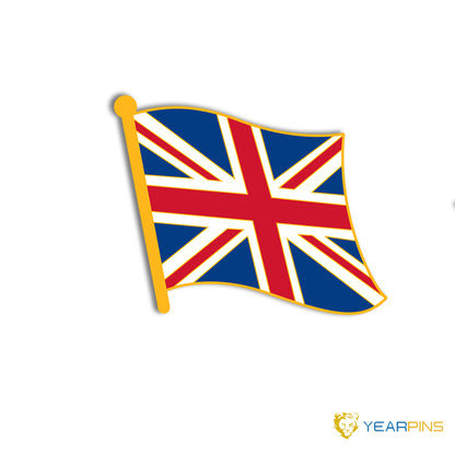 Spilla smaltata con bandiera del Regno Unito 
