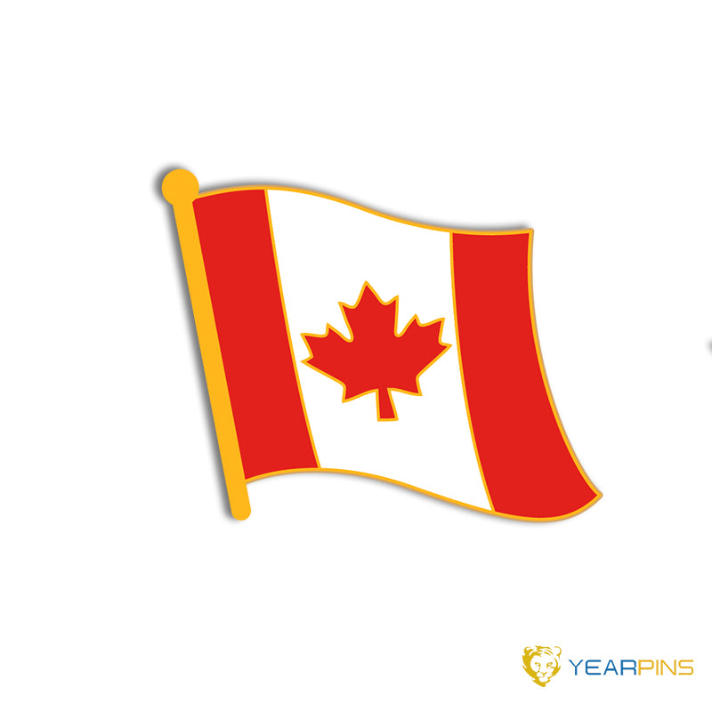 All shape World Flag Lapel Pin Canada