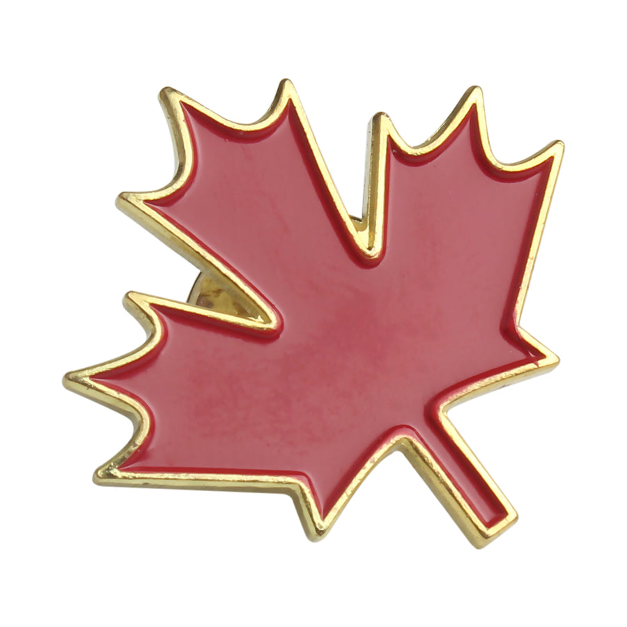 Spille con bandiera a foglia d'acero canadese