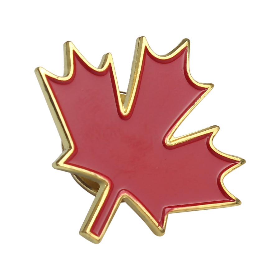 Spille con bandiera a foglia d'acero canadese