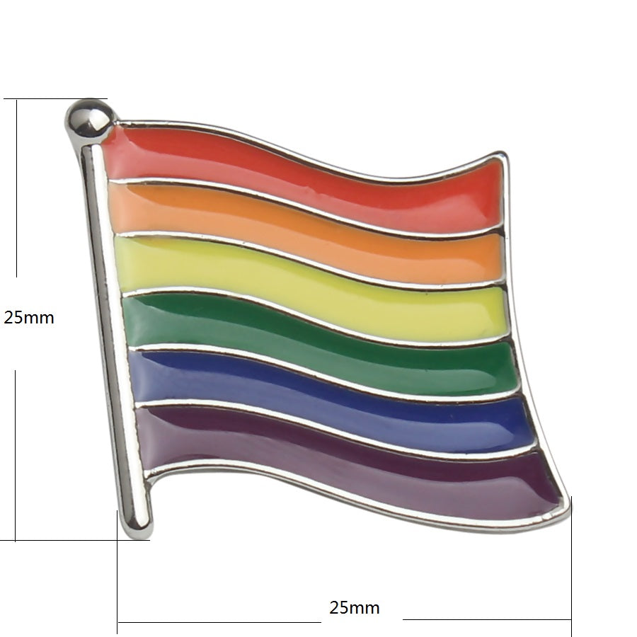 Anstecknadeln aus weicher Emaille mit Regenbogenflagge