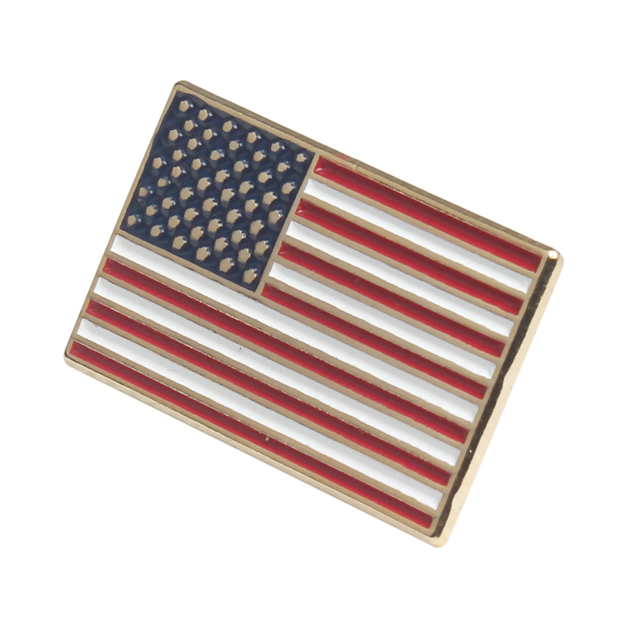 American rectangle flag lapel pin