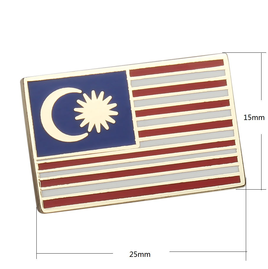 Anstecknadeln mit harter Emaille-Malaysia-Flagge