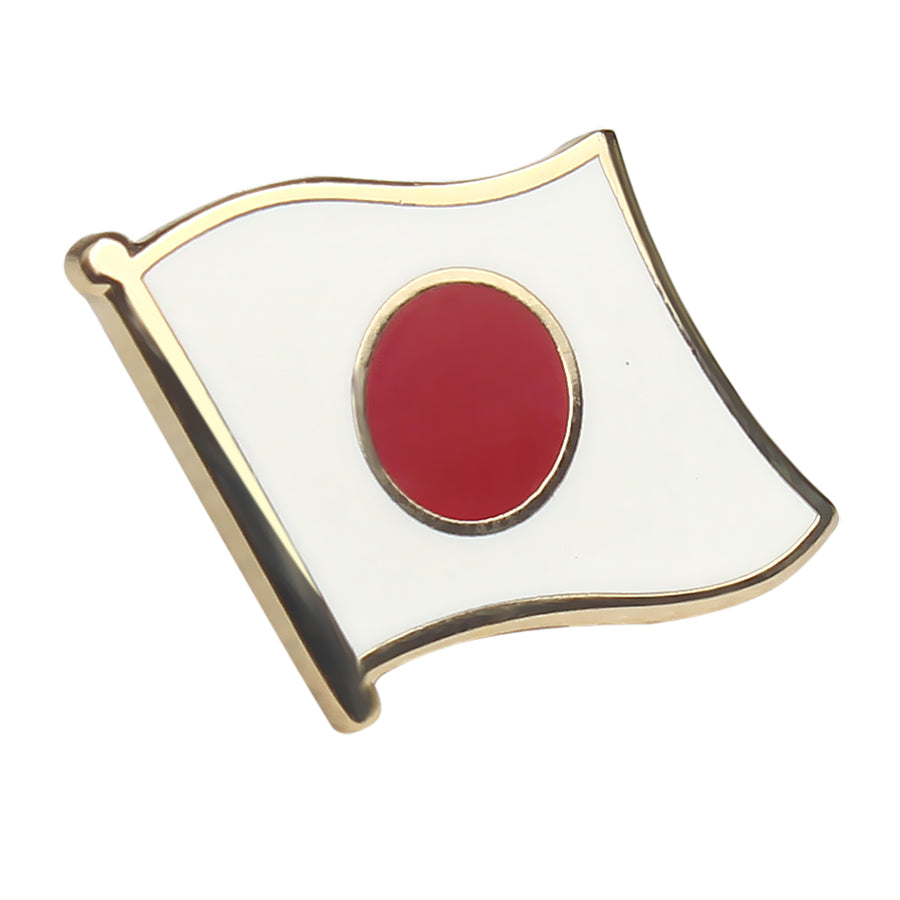 Anstecknadeln mit japanischer Flagge aus harter Emaille