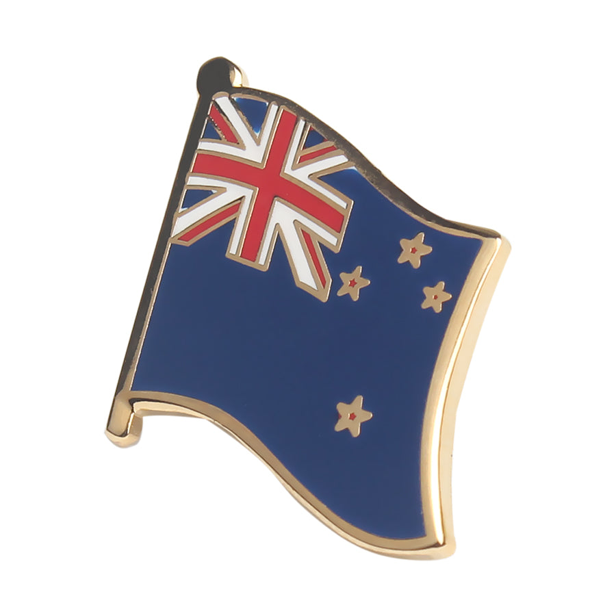 Anstecknadeln mit Neuseeland-Flagge aus harter Emaille