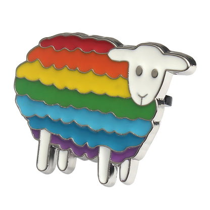 LGBT sheep enamel pins