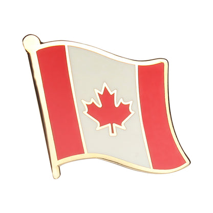 Spille con bandiera canadese in smalto duro 