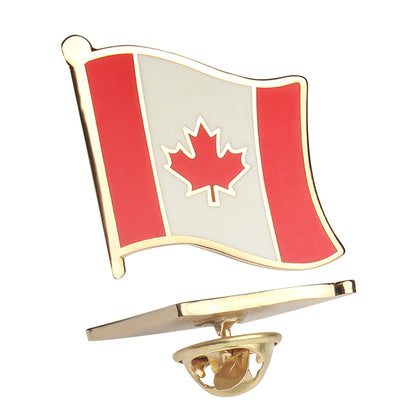 Spille con bandiera canadese in smalto duro 