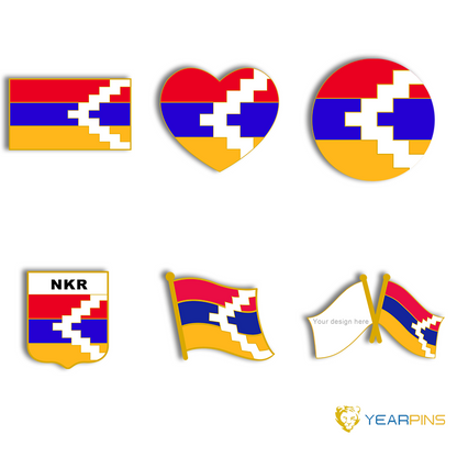 Emaille-Pin mit Flagge der Republik Berg-Karabach 