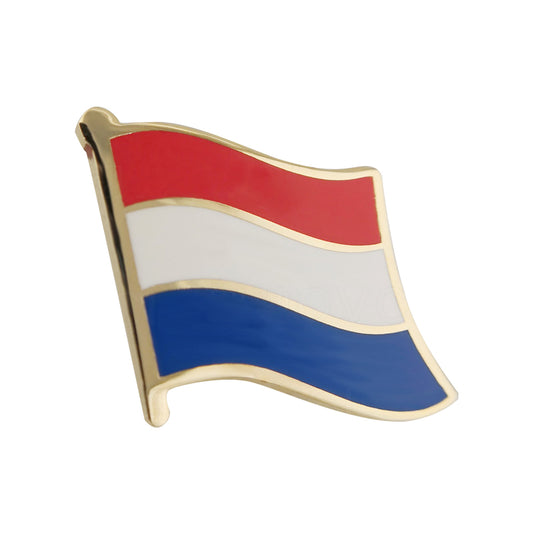 Anstecknadeln mit niederländischer Flagge aus Hartemaille