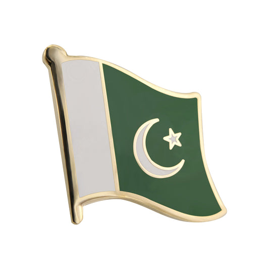 Hard enamel Pakistan flag lapel pins