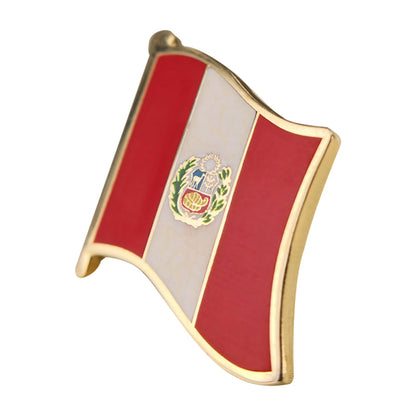 Anstecknadeln mit harter Emaille-Peru-Flagge