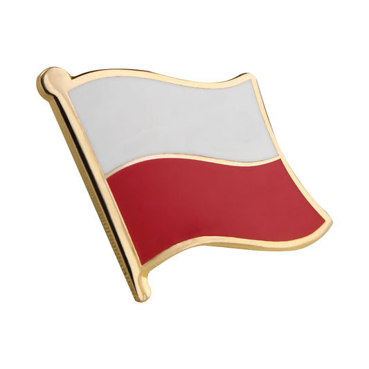 Hard enamel Poland flag lapel pins